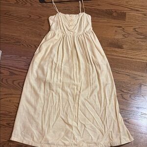 Pink Lily Cream Midi Dress